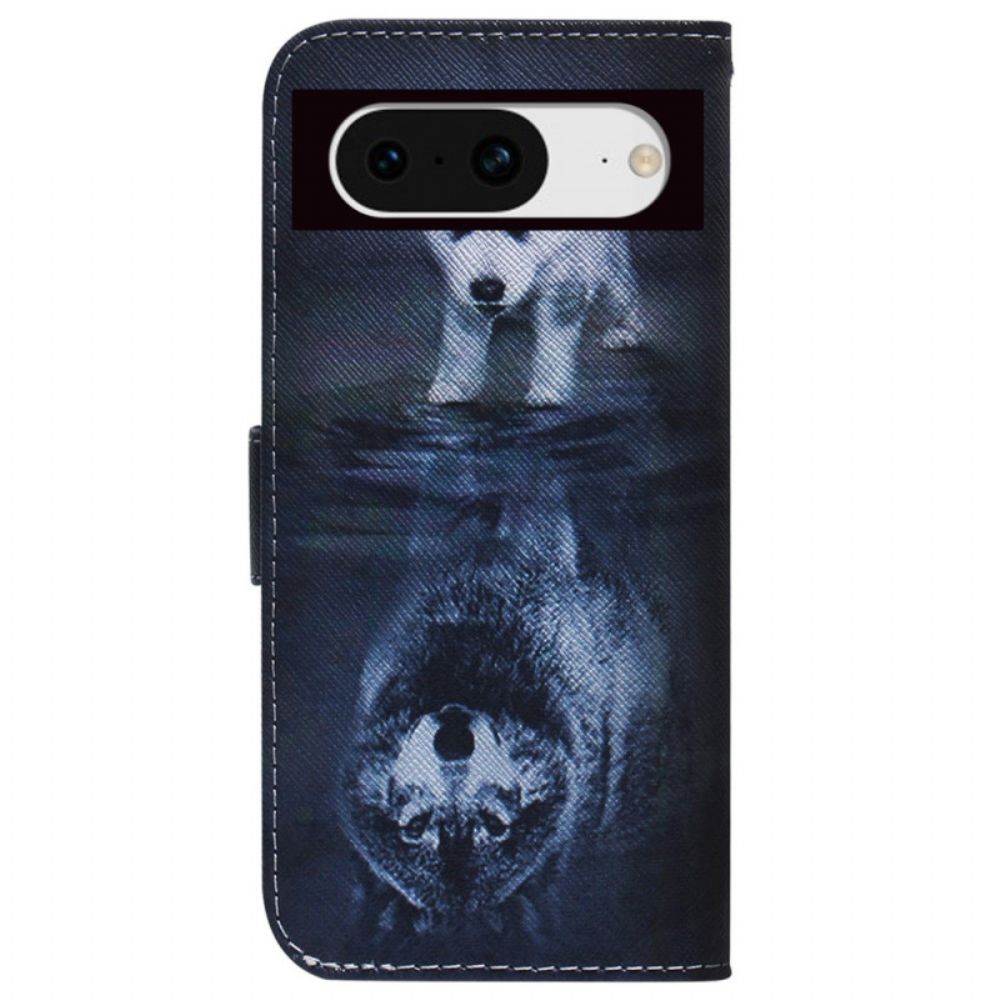 Leren Hoesje Google Pixel 8 Puppydroom Bescherming Hoesje