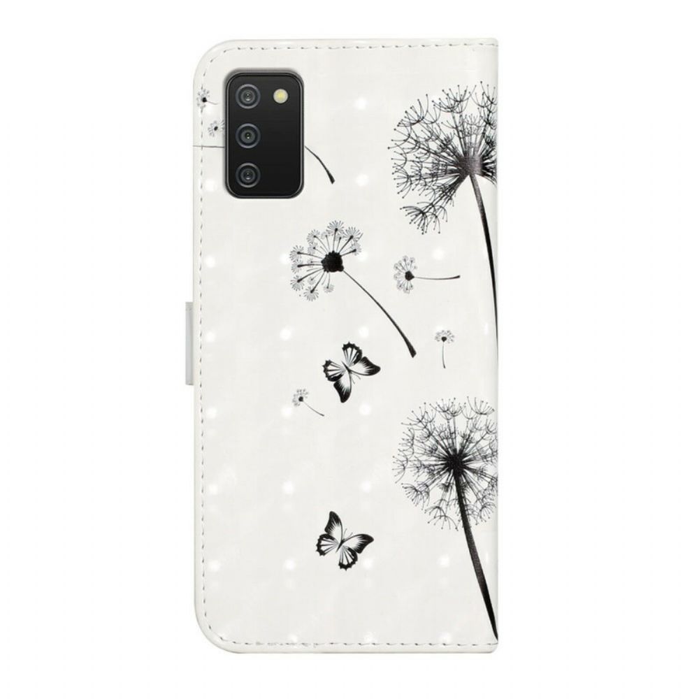 Folio-hoesje voor Samsung Galaxy A02s Baby Liefde Paardebloem