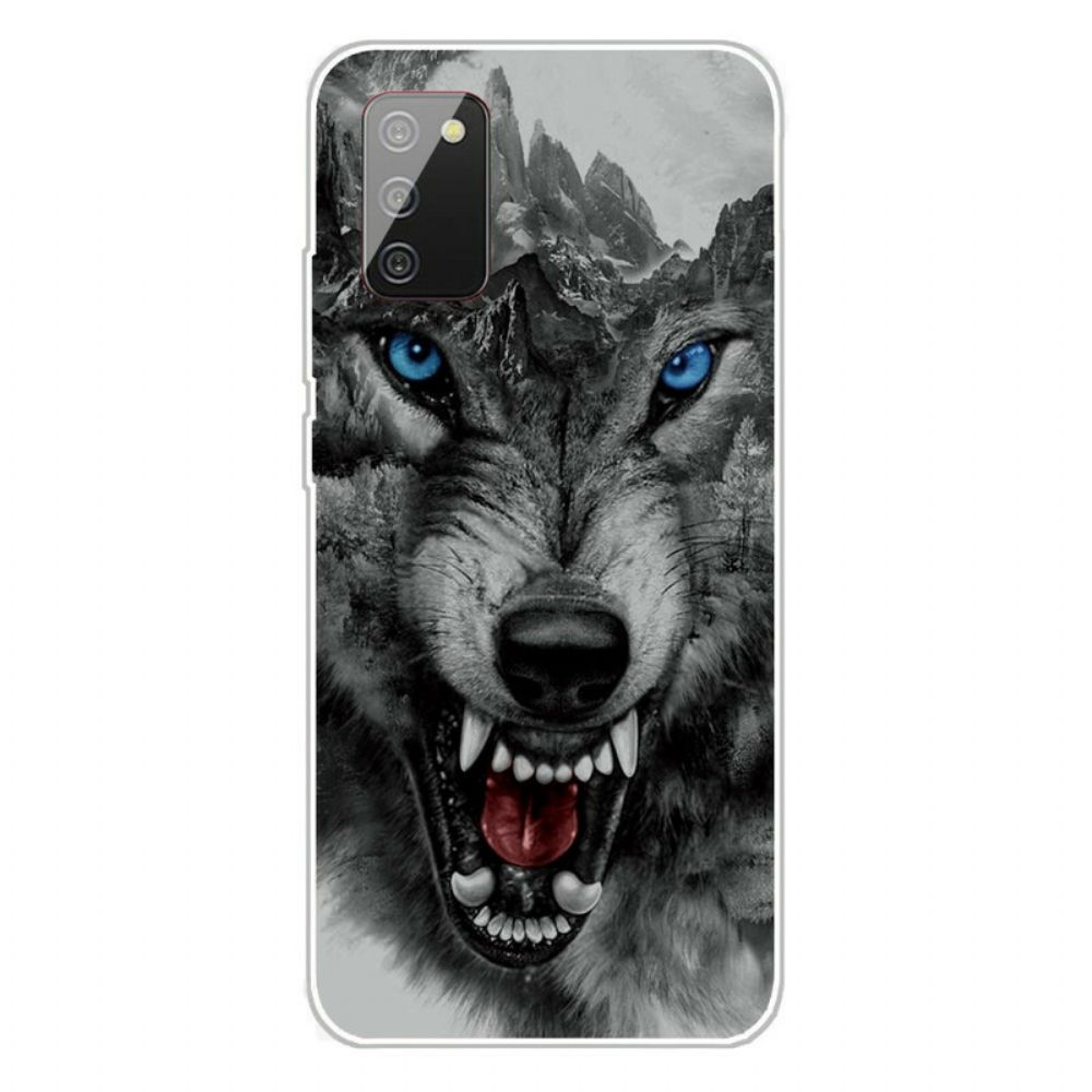 Hoesje voor Samsung Galaxy A02s Grote Wolf