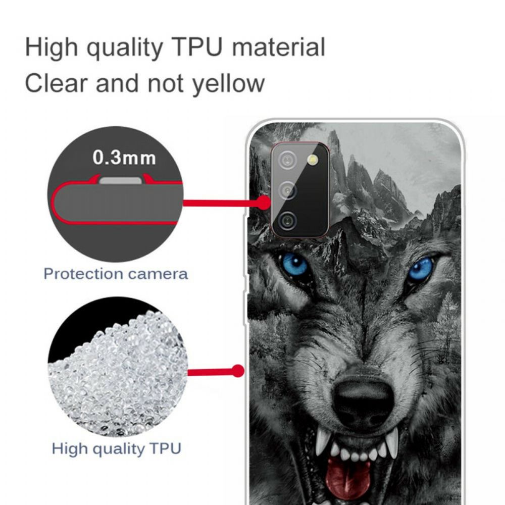 Hoesje voor Samsung Galaxy A02s Grote Wolf