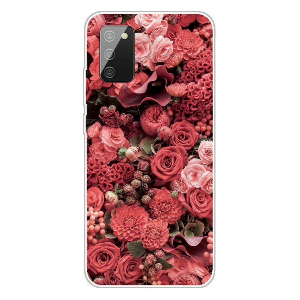 Hoesje voor Samsung Galaxy A02s Intense Bloemen