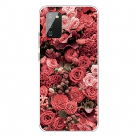 Hoesje voor Samsung Galaxy A02s Intense Bloemen