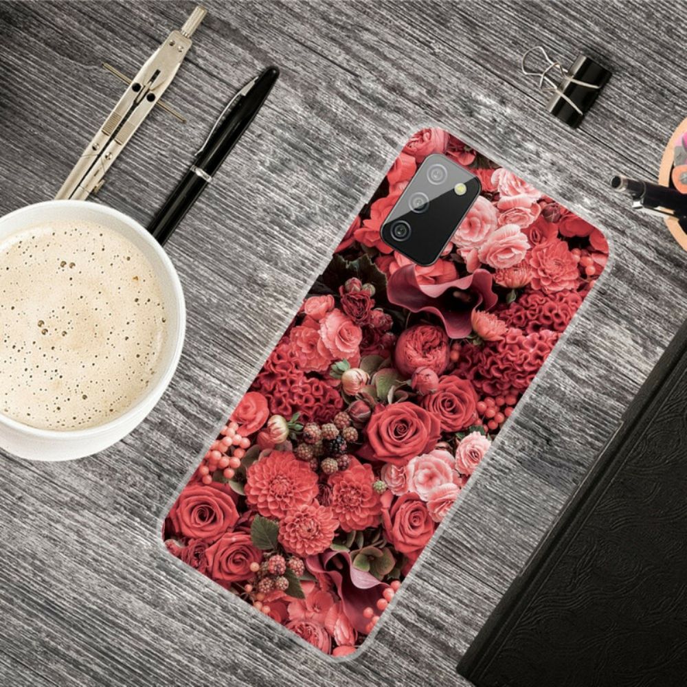 Hoesje voor Samsung Galaxy A02s Intense Bloemen