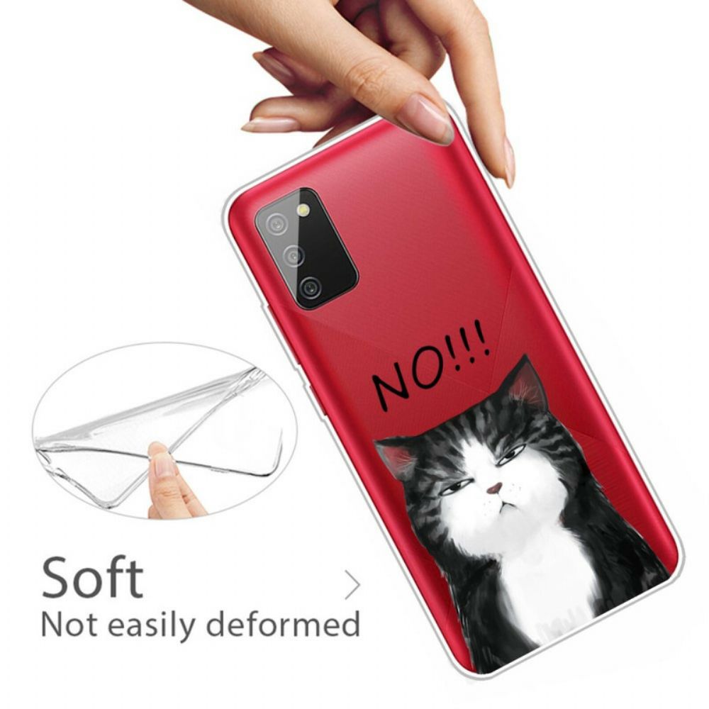 Hoesje voor Samsung Galaxy A02s De Kat Die Nee Zegt