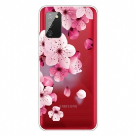 Hoesje voor Samsung Galaxy A02s Kleine Roze Bloemen