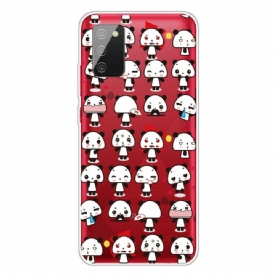 Hoesje voor Samsung Galaxy A02s Transparante Grappige Panda's