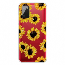 Hoesje voor Samsung Galaxy A02s Zonnebloemen