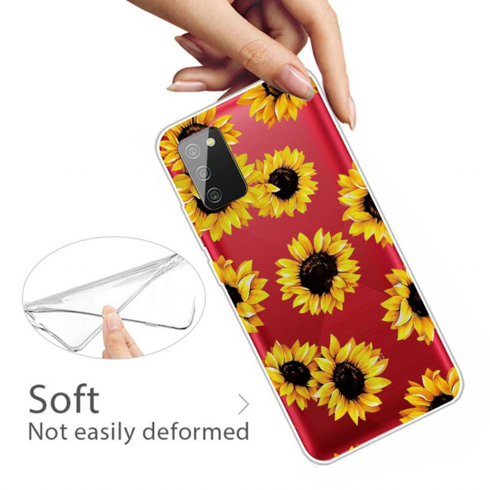 Hoesje voor Samsung Galaxy A02s Zonnebloemen