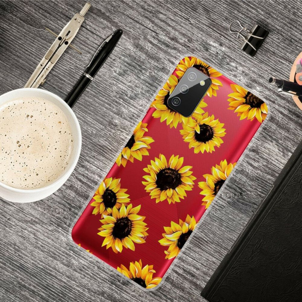 Hoesje voor Samsung Galaxy A02s Zonnebloemen