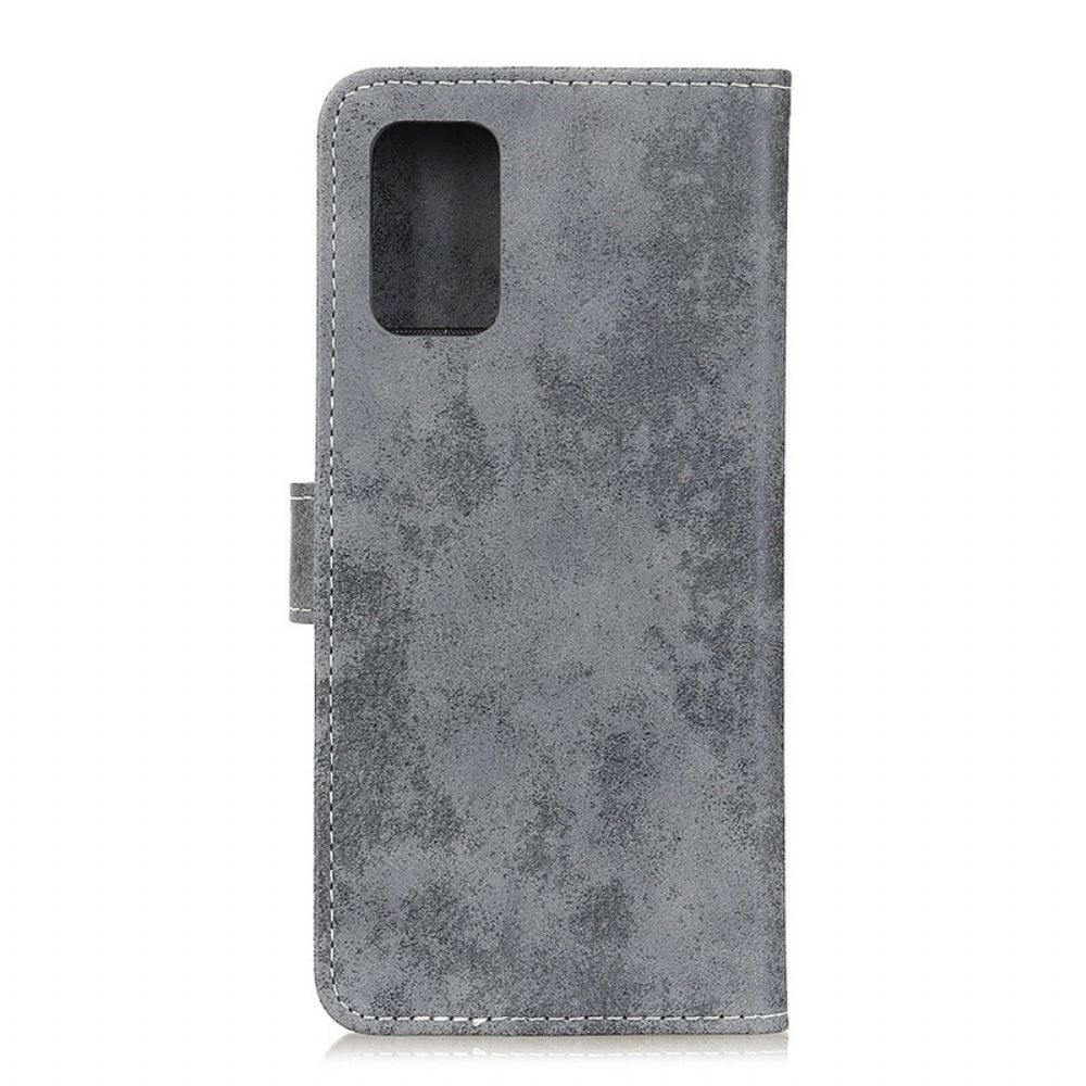 Leren Hoesje voor Samsung Galaxy A02s Vintage Kunstleer