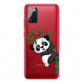 Telefoonhoesje voor Samsung Galaxy A02s Naadloze Panda Op Bamboe