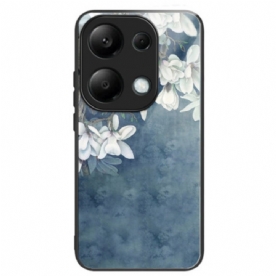 Case Hoesje Xiaomi Redmi Note 13 Pro 4g Telefoonhoesje Magnolia's Gehard Glas