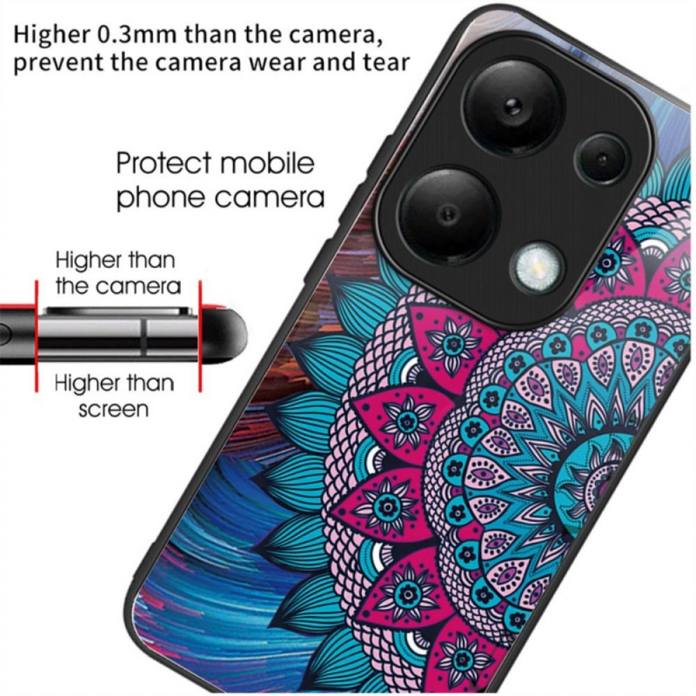 Case Hoesje Xiaomi Redmi Note 13 Pro 4g Telefoonhoesje Mandala Gehard Glas