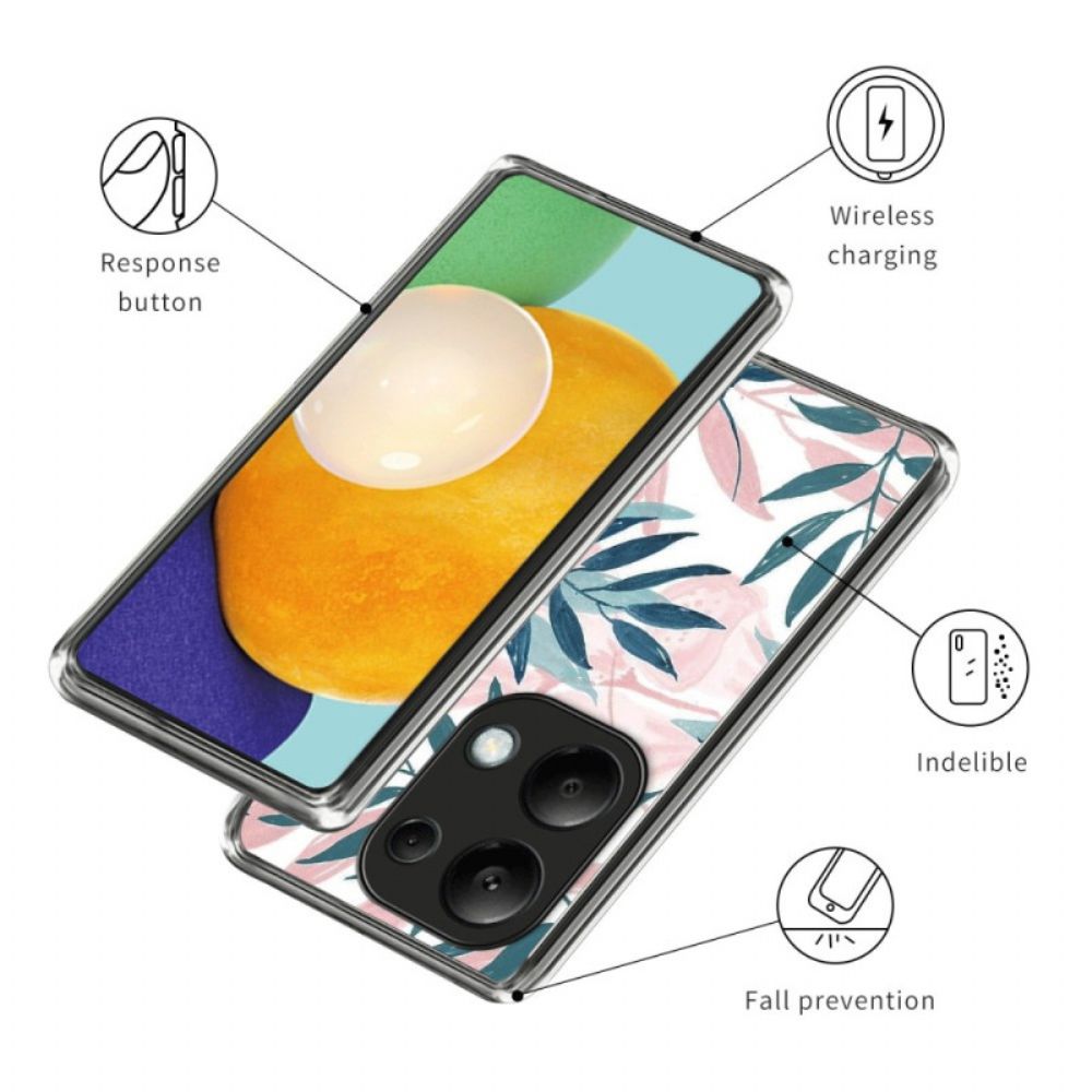 Cover Hoesje Xiaomi Redmi Note 13 Pro 4g Telefoonhoesje Bladeren