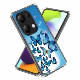 Cover Hoesje Xiaomi Redmi Note 13 Pro 4g Telefoonhoesje Blauwe Vlinders