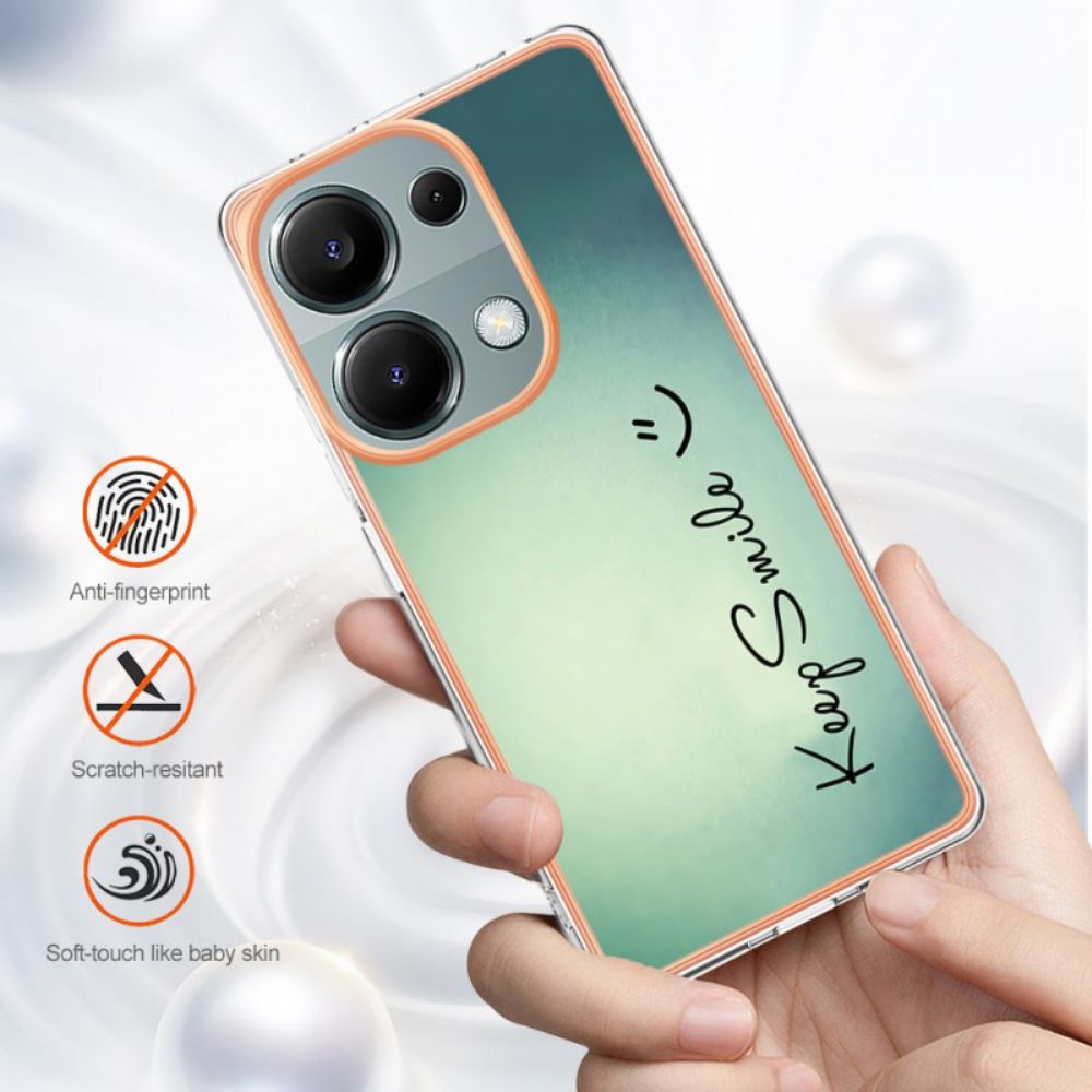 Cover Hoesje Xiaomi Redmi Note 13 Pro 4g Telefoonhoesje Blijf Lachen