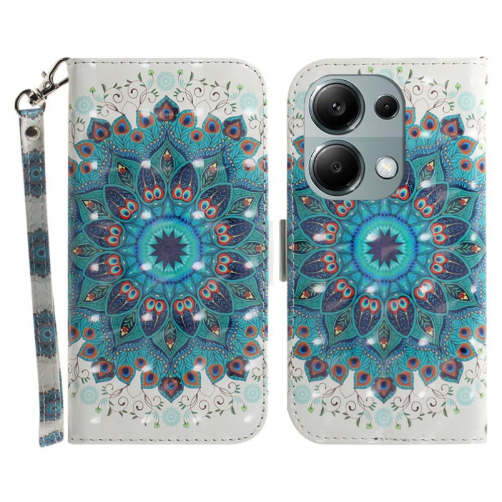 Folio-hoesje Xiaomi Redmi Note 13 Pro 4g Groene Mandala Met Bandje