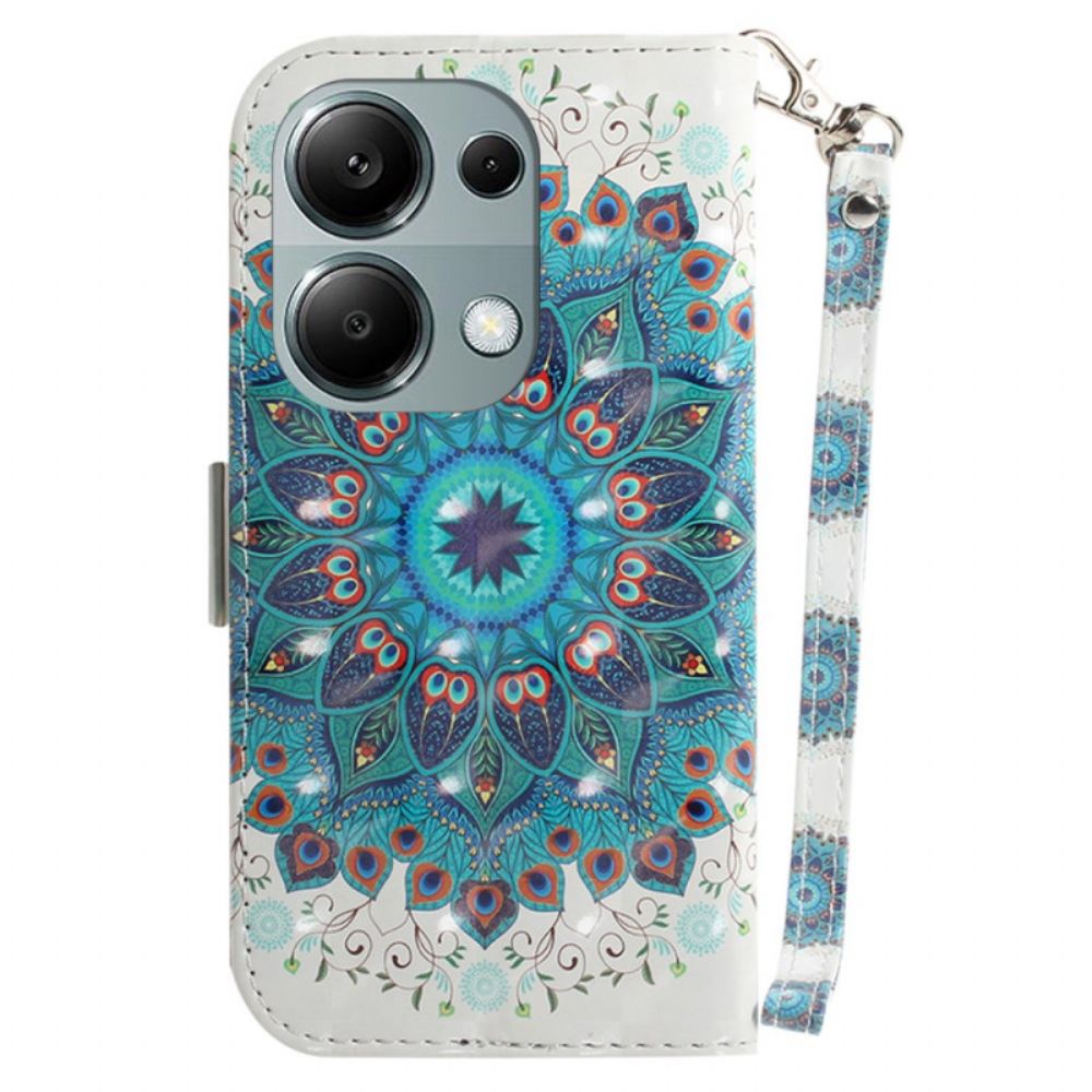 Folio-hoesje Xiaomi Redmi Note 13 Pro 4g Groene Mandala Met Bandje