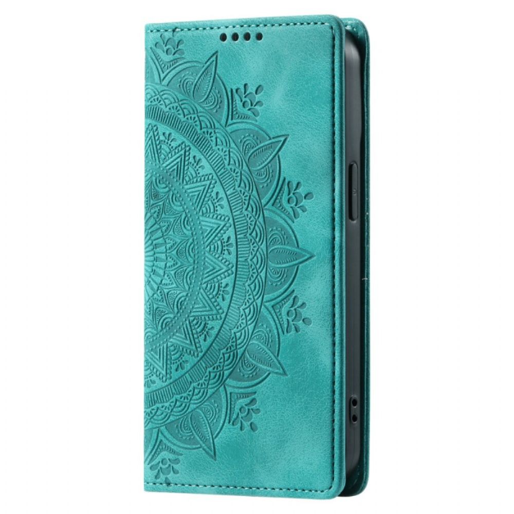 Folio-hoesje Xiaomi Redmi Note 13 Pro 4g Mandala Suède-effect Bescherming Hoesje