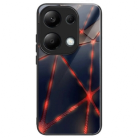 Hoesje Voor Xiaomi Redmi Note 13 Pro 4g Rode Driehoeken Van Gehard Glas