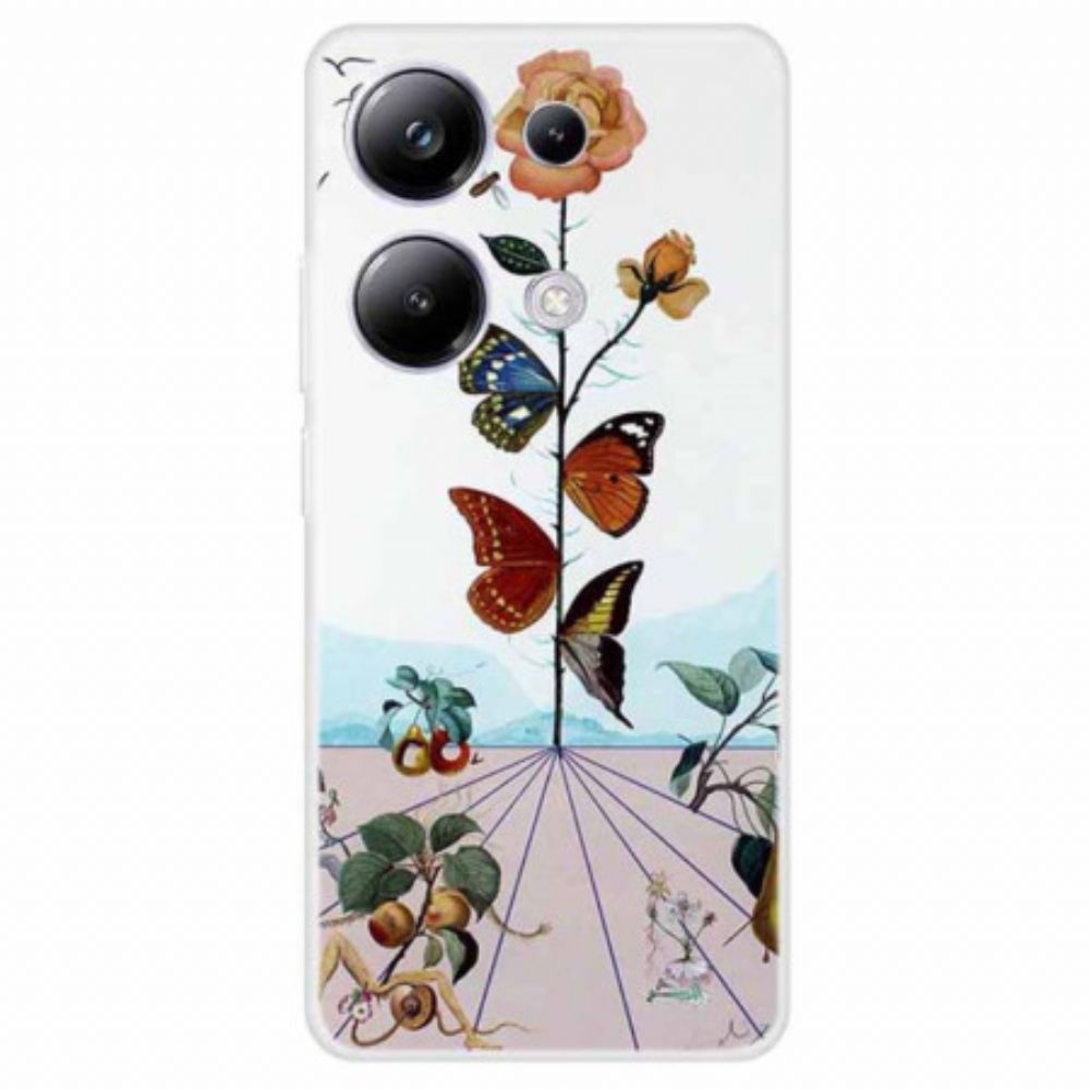 Hoesje Voor Xiaomi Redmi Note 13 Pro 4g Vlinderbloemen