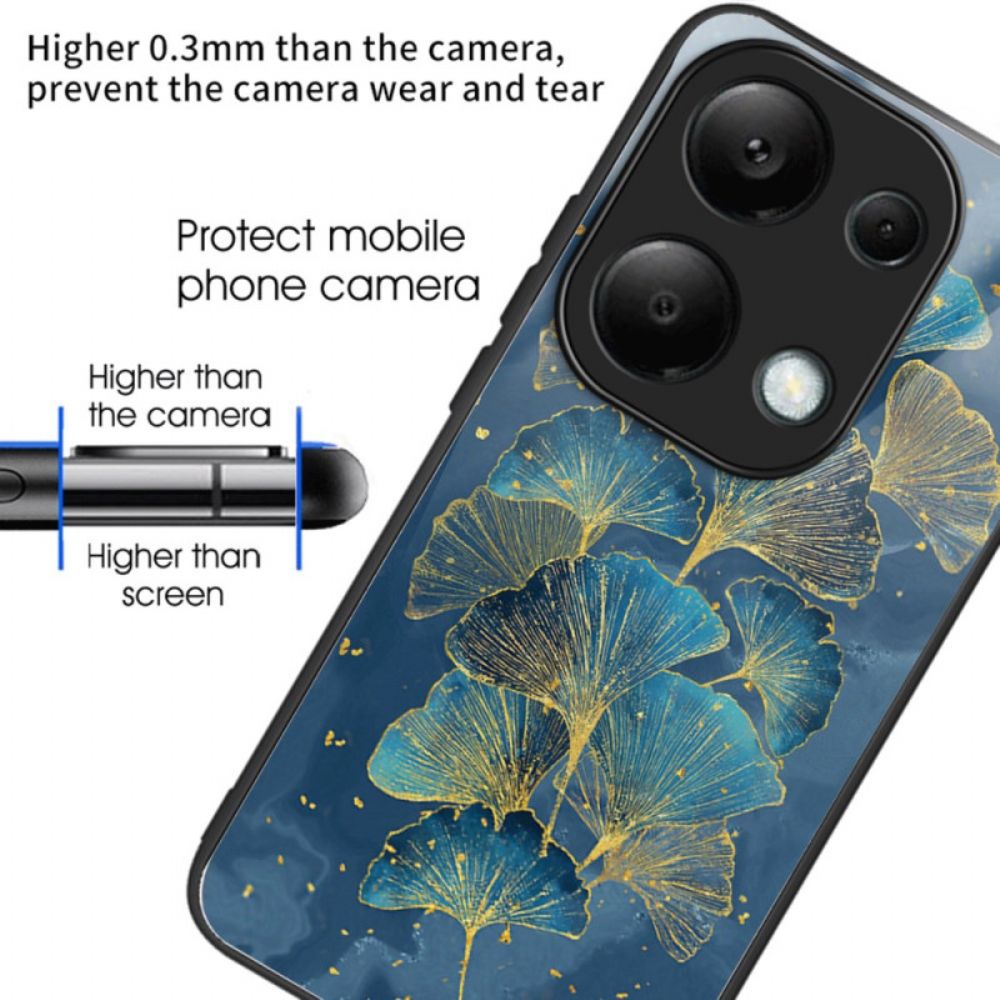 Hoesje Xiaomi Redmi Note 13 Pro 4g Bloemen Gehard Glas