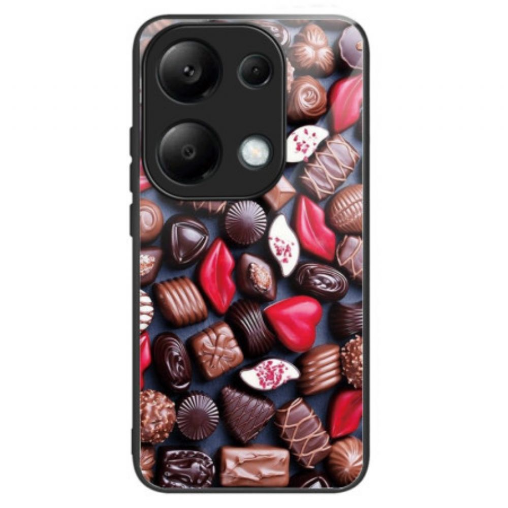 Hoesje Xiaomi Redmi Note 13 Pro 4g Chocolade Van Gehard Glas