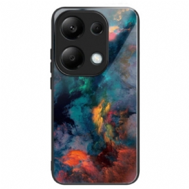 Hoesje Xiaomi Redmi Note 13 Pro 4g Gehard Glas Gekleurde Wolken