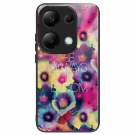 Hoesje Xiaomi Redmi Note 13 Pro 4g Gehard Glas Kleurrijke Bloemen