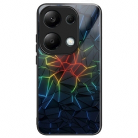 Hoesje Xiaomi Redmi Note 13 Pro 4g Geometrie Gehard Glas Bescherming Hoesje