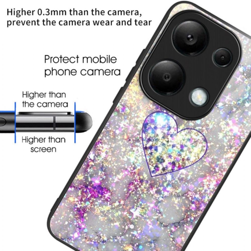 Hoesje Xiaomi Redmi Note 13 Pro 4g Hartglitter Van Gehard Glas