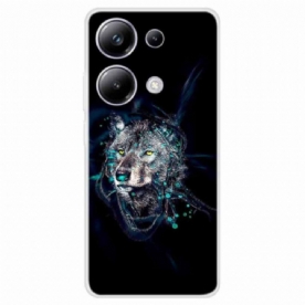 Hoesje Xiaomi Redmi Note 13 Pro 4g Wolfafdruk Bescherming Hoesje