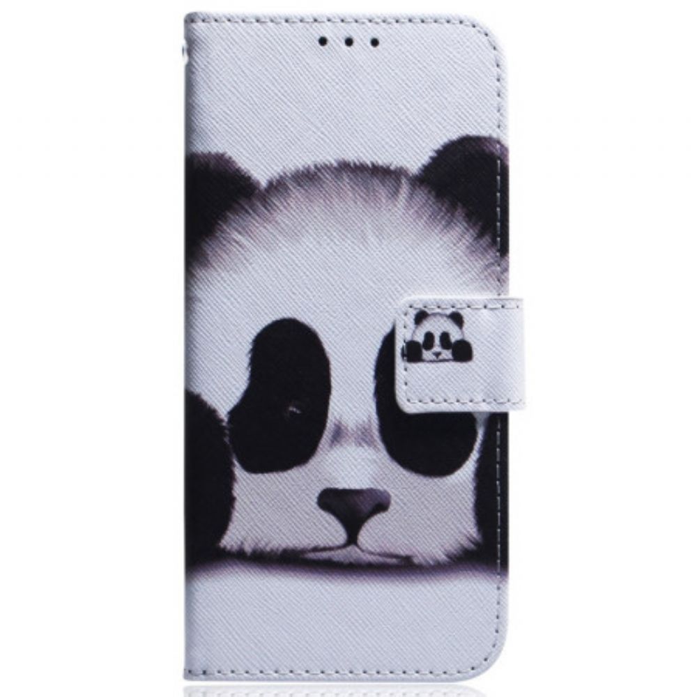 Leren Hoesje Voor Xiaomi Redmi Note 13 Pro 4g Panda