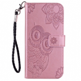 Leren Hoesje Xiaomi Redmi Note 13 Pro 4g Lanyard Uil Bescherming Hoesje