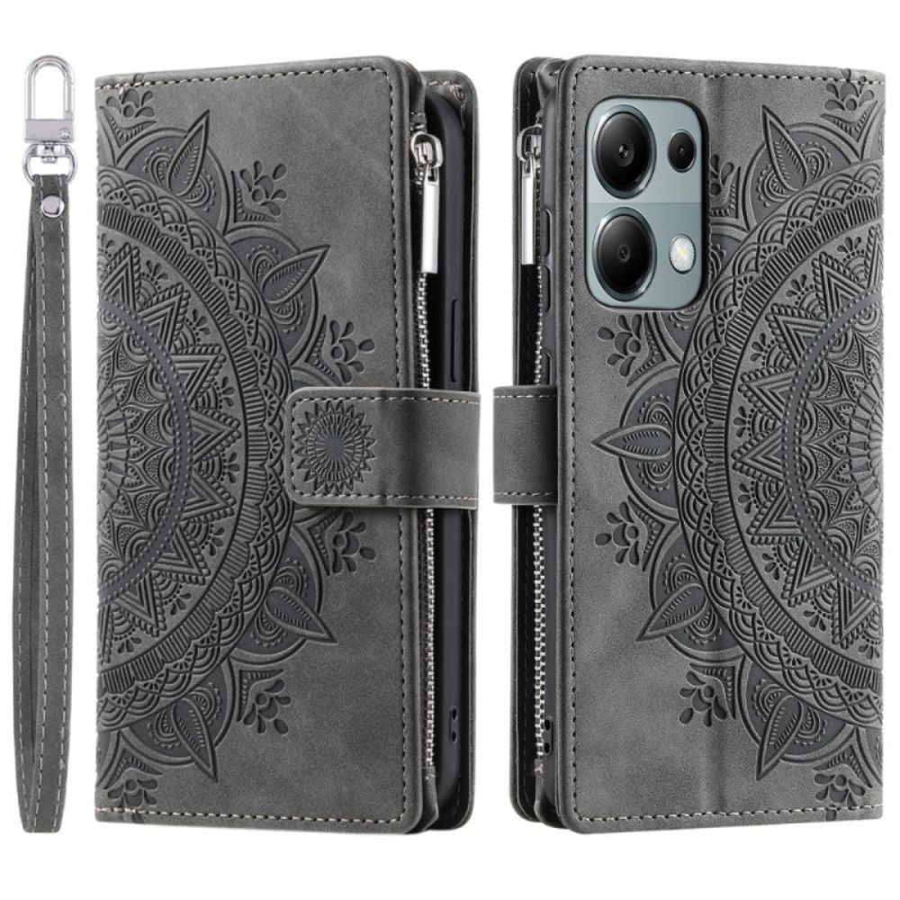 Leren Hoesje Xiaomi Redmi Note 13 Pro 4g Mandala-leereffect Bescherming Hoesje