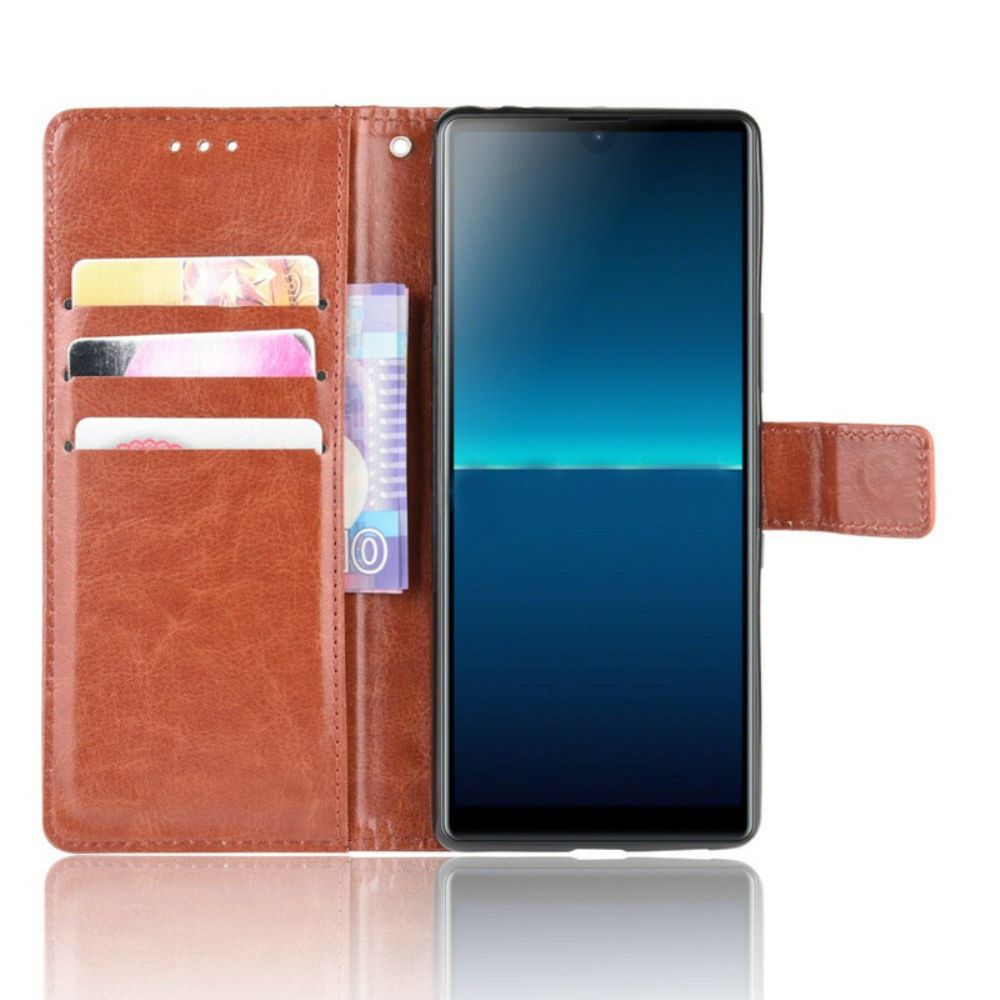 Flip Case voor Sony Xperia L4 Flitsachtig Kunstleer