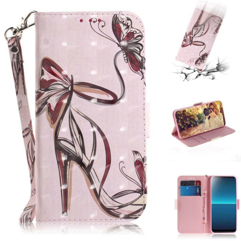 Folio-hoesje voor Sony Xperia L4 Met Ketting Bandpomp