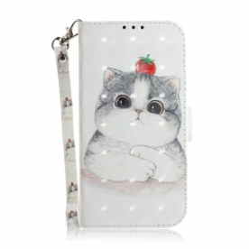 Folio-hoesje voor Sony Xperia L4 Met Ketting Tomaat Op De String Cat