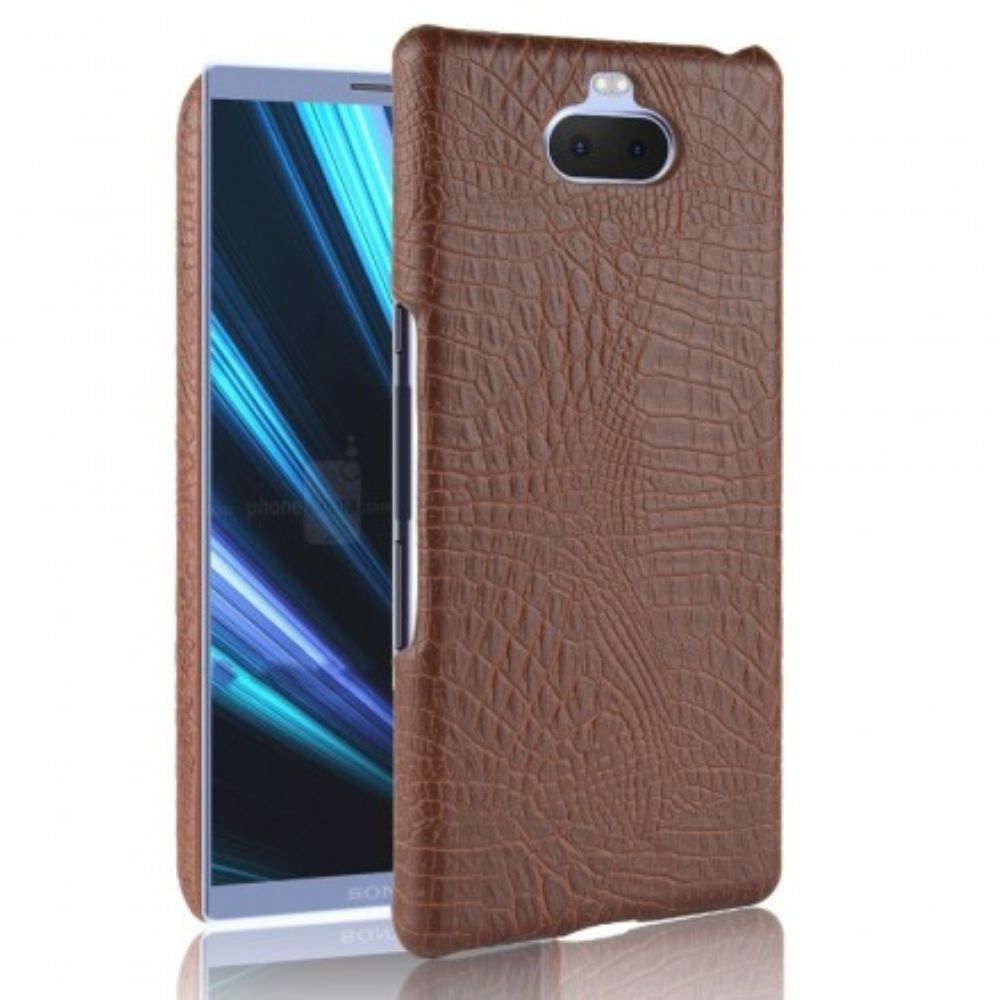 Hoesje voor Sony Xperia 10 Krokodillenleereffect