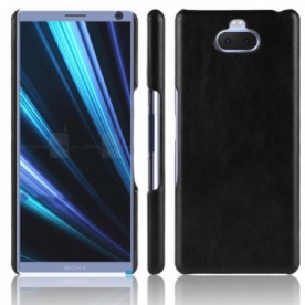 Hoesje voor Sony Xperia 10 Prestaties Litchi Leder Effect