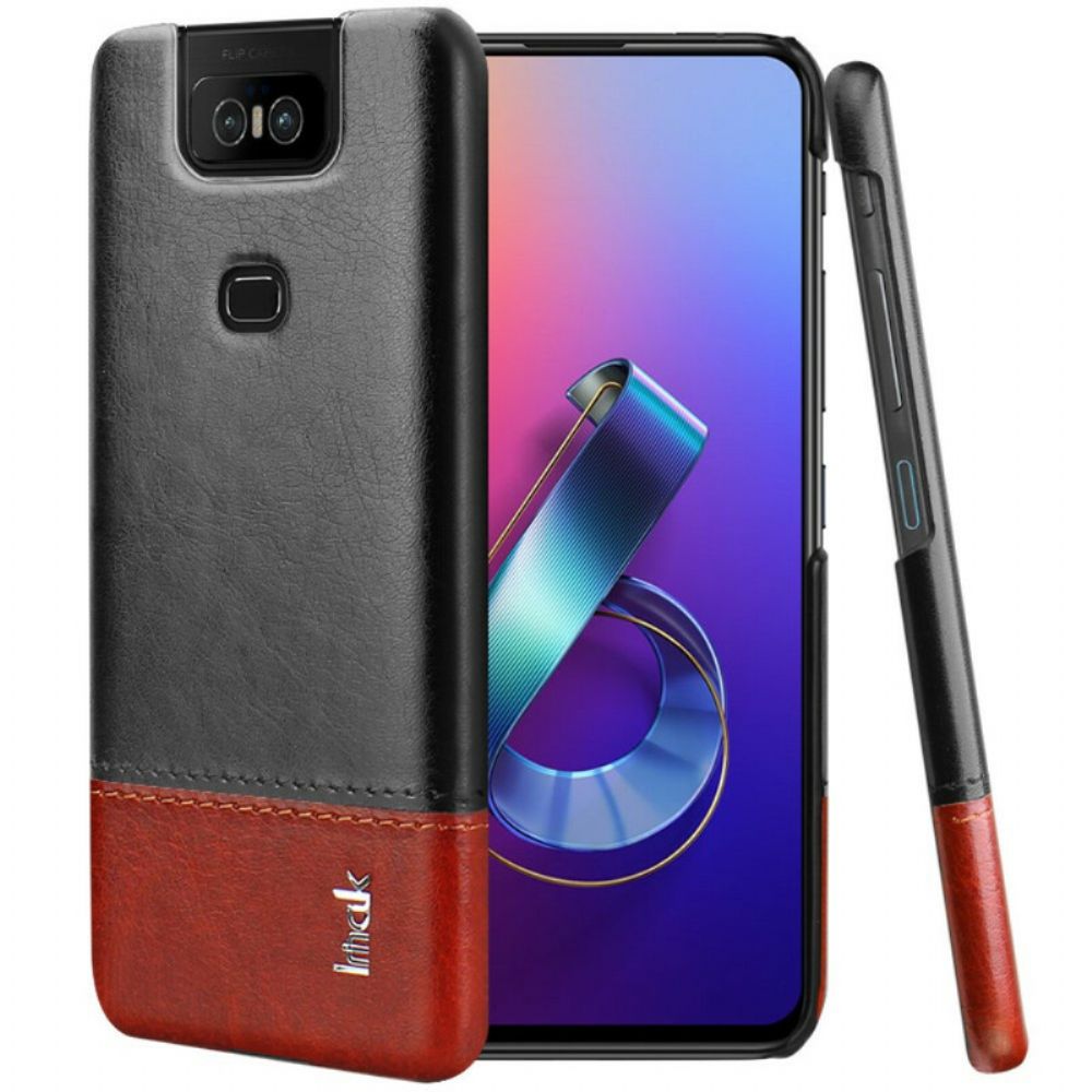 Hoesje voor Asus ZenFone 6 Imak Ruiyi-serie Leereffect