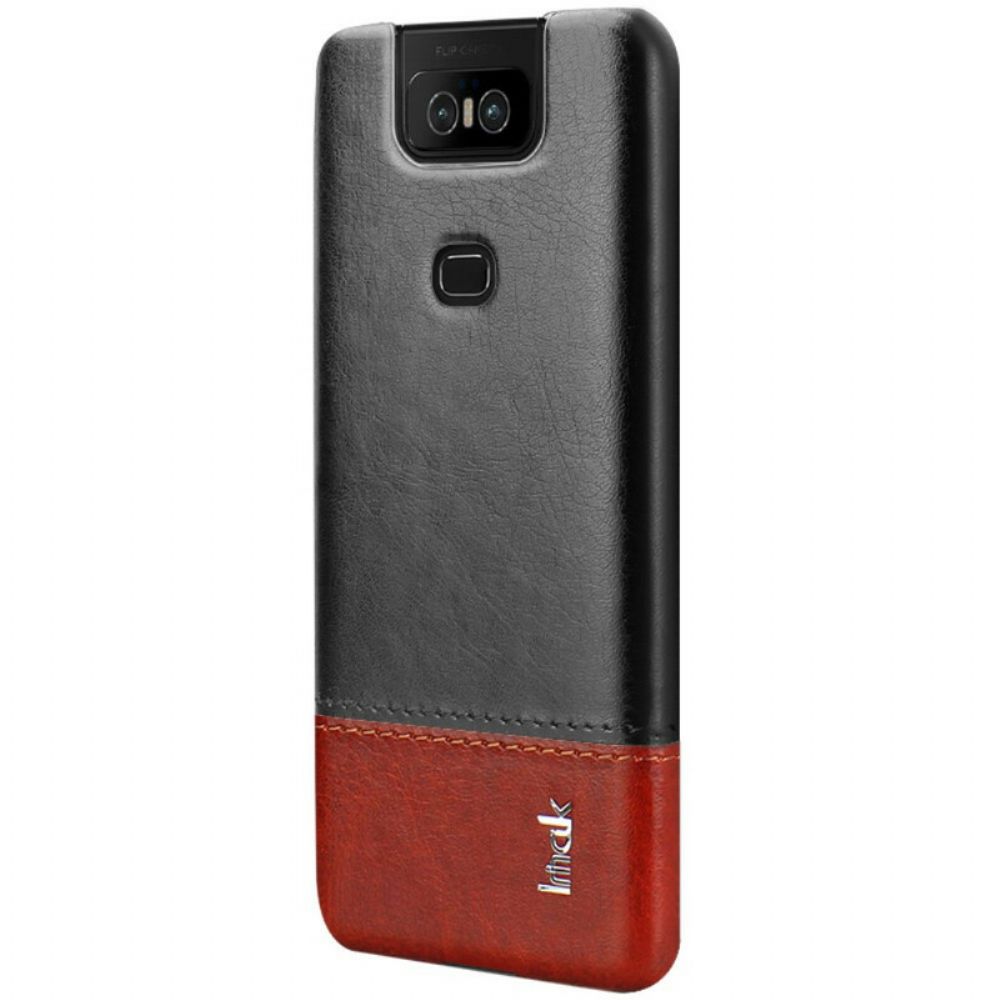 Hoesje voor Asus ZenFone 6 Imak Ruiyi-serie Leereffect