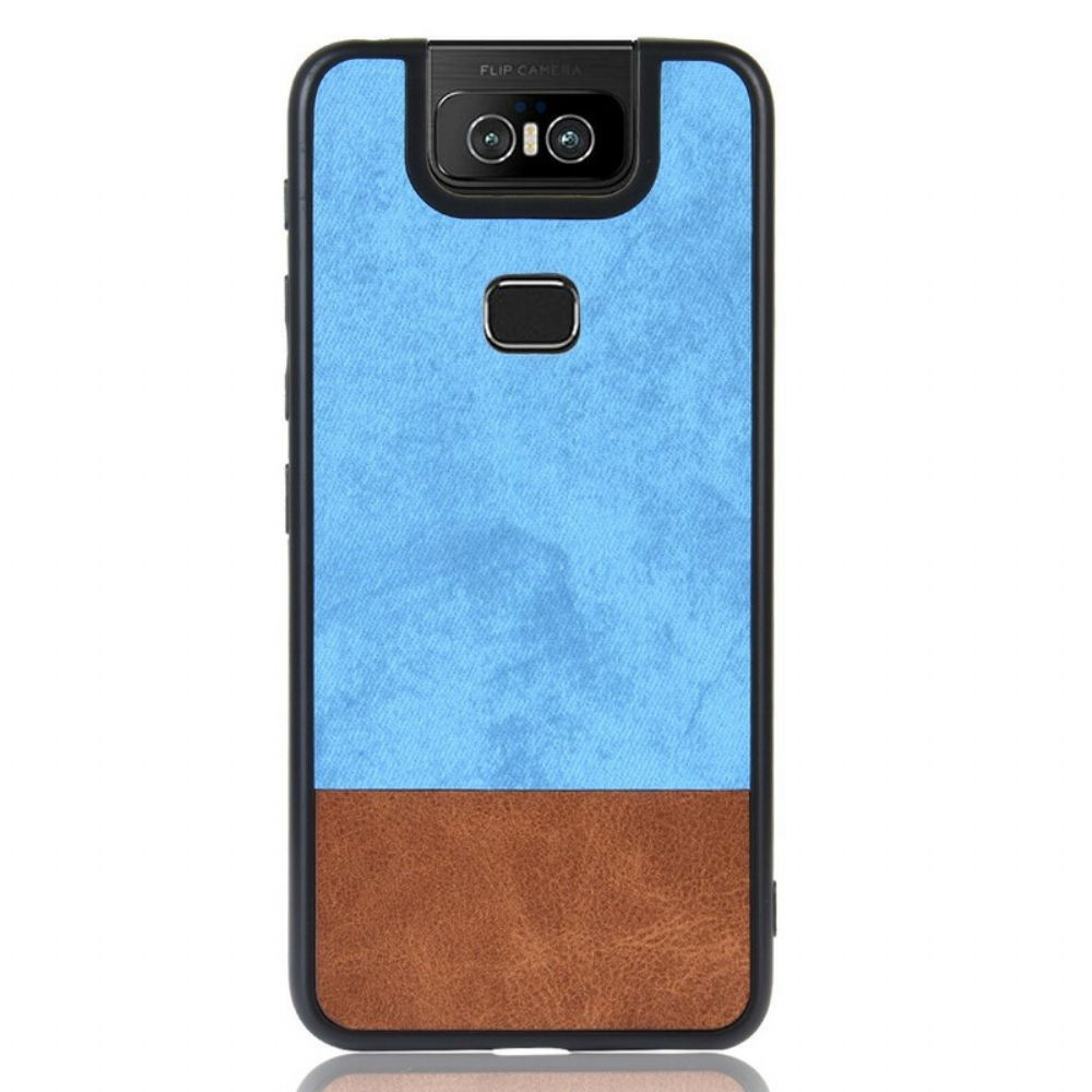 Hoesje voor Asus ZenFone 6 Tweekleurig Kunstleer