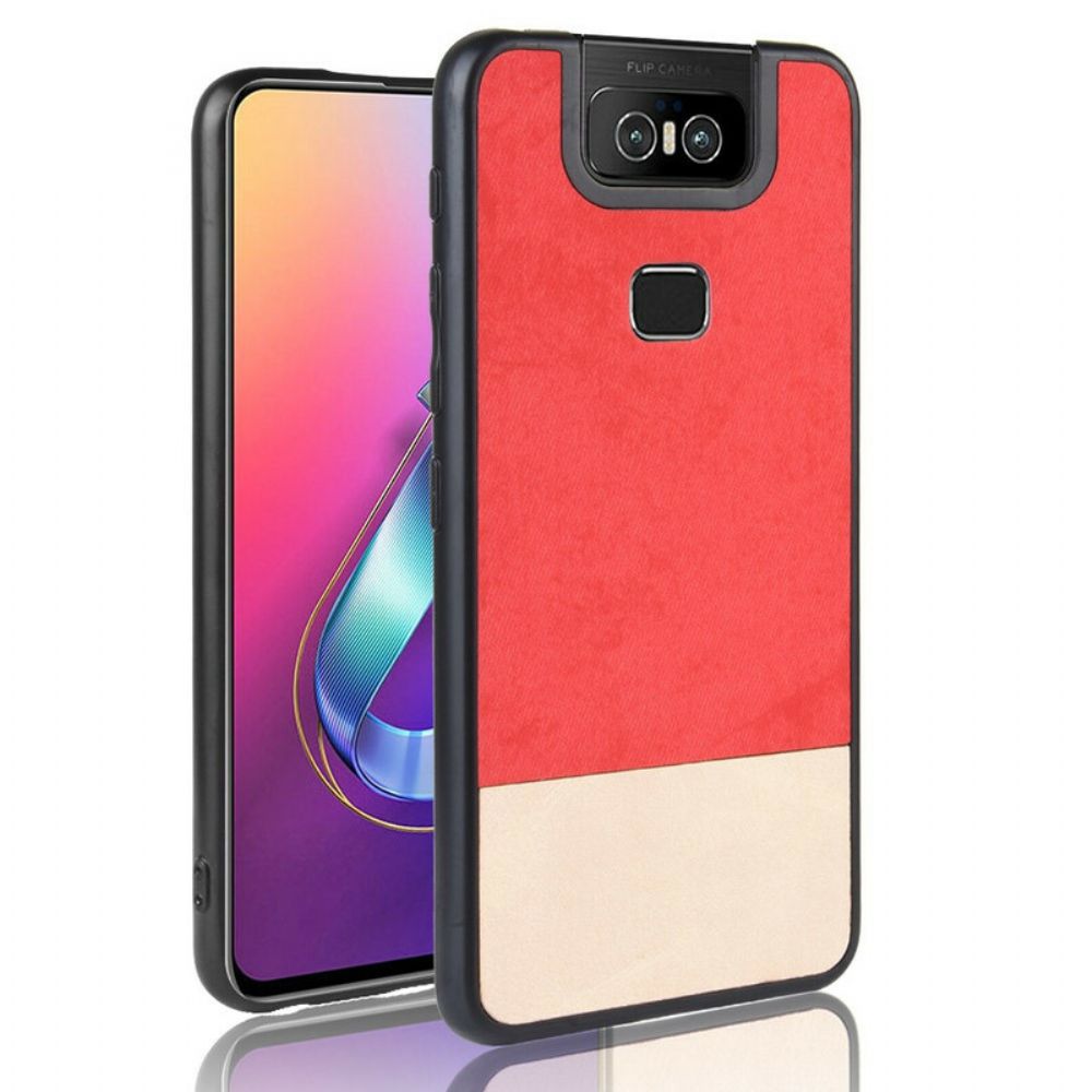 Hoesje voor Asus ZenFone 6 Tweekleurig Kunstleer