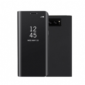 Bescherming Hoesje voor Samsung Galaxy Note 8 Spiegel En Leereffect