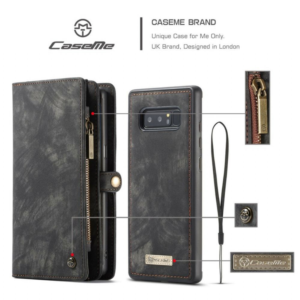 Folio-hoesje voor Samsung Galaxy Note 8 Caseme Vintage Leer