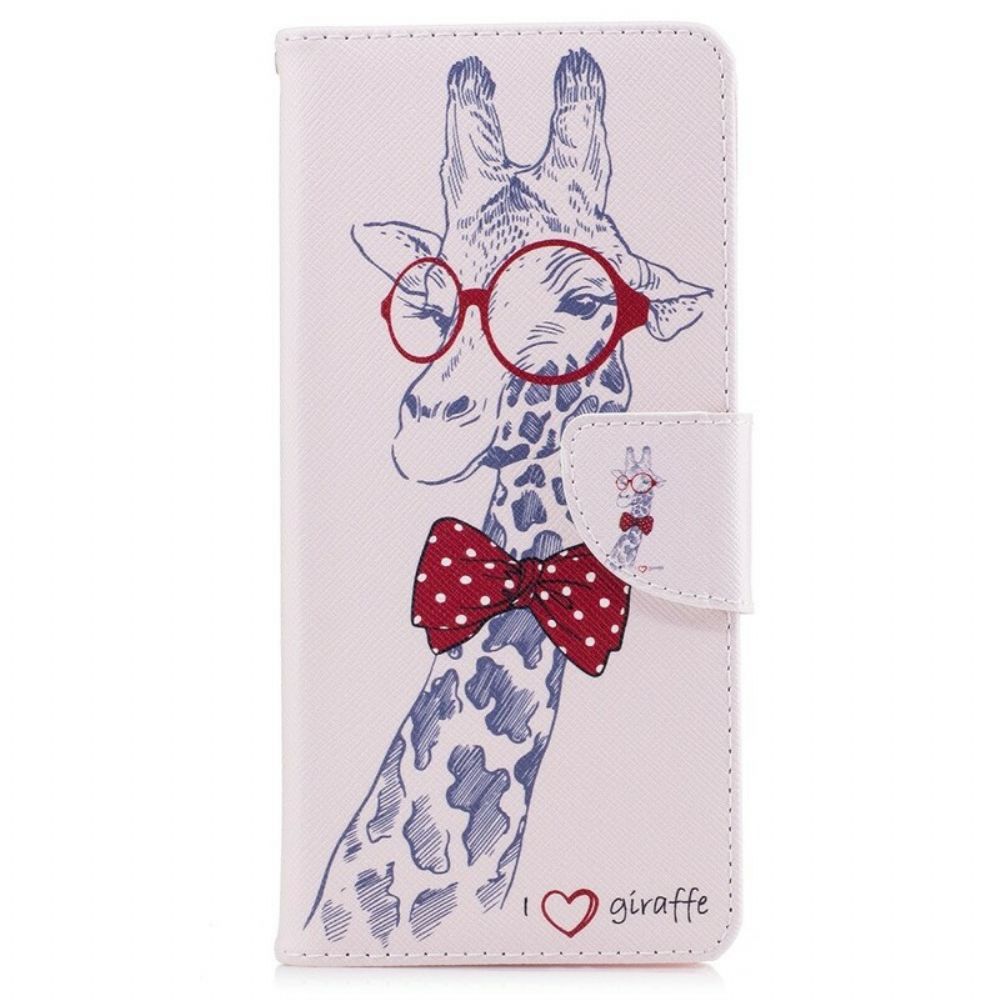 Folio-hoesje voor Samsung Galaxy Note 8 Nerdy Giraf