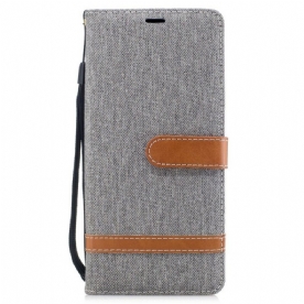 Folio-hoesje voor Samsung Galaxy Note 8 Stof En Leereffect