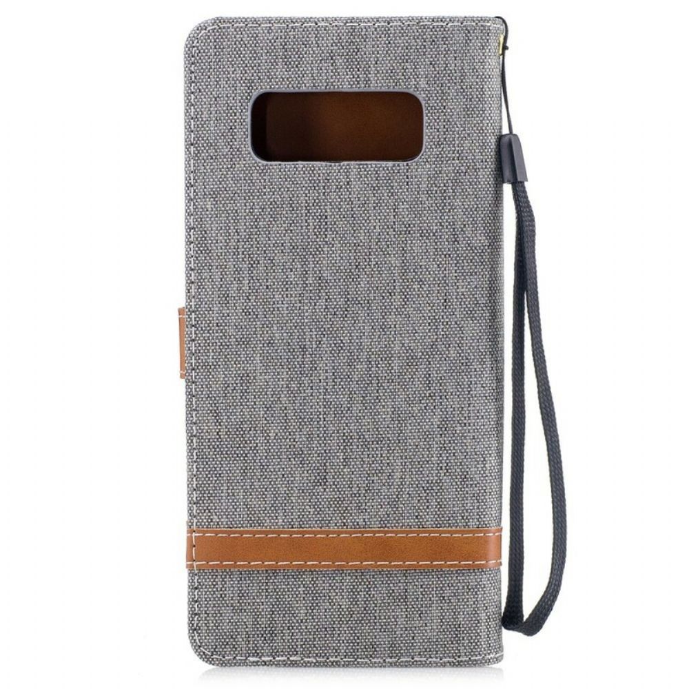 Folio-hoesje voor Samsung Galaxy Note 8 Stof En Leereffect