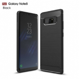 Hoesje voor Samsung Galaxy Note 8 Geborstelde Koolstofvezel